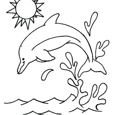 440x440 Dolphin Coloring Pages Free Free Online Dolphin Coloring Pages