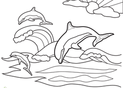 250x180 Dolphin Coloring Pages Printables