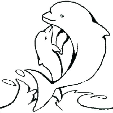 432x432 Printable Dolphin Coloring Pages Dolphin Jump Coloring Page