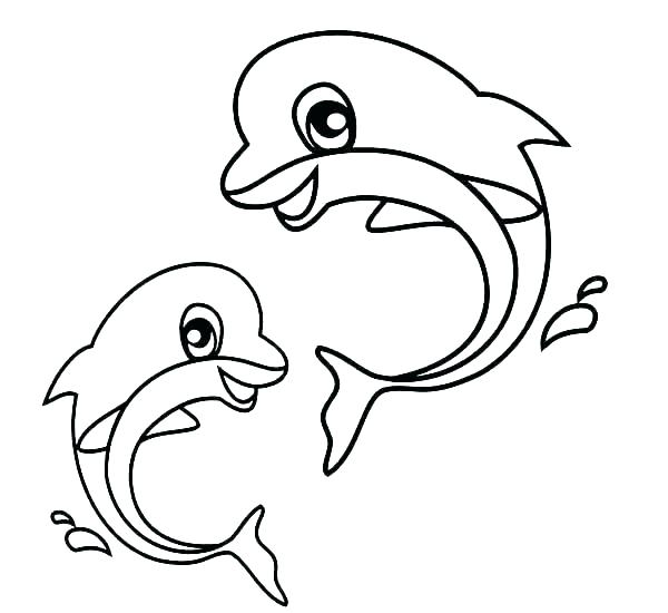 600x550 Dolphins Coloring Pages Coloring Pages Of Dolphins Dolphin