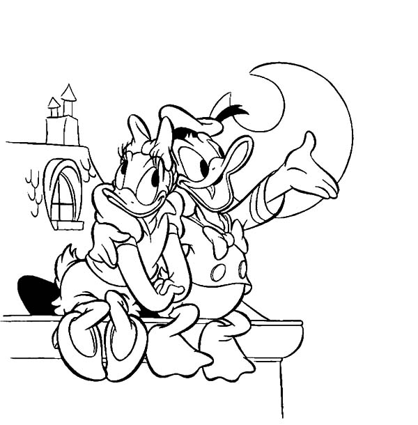 600x610 Donald And Daisy Duck In Tales Colouring Page On Stunning Design