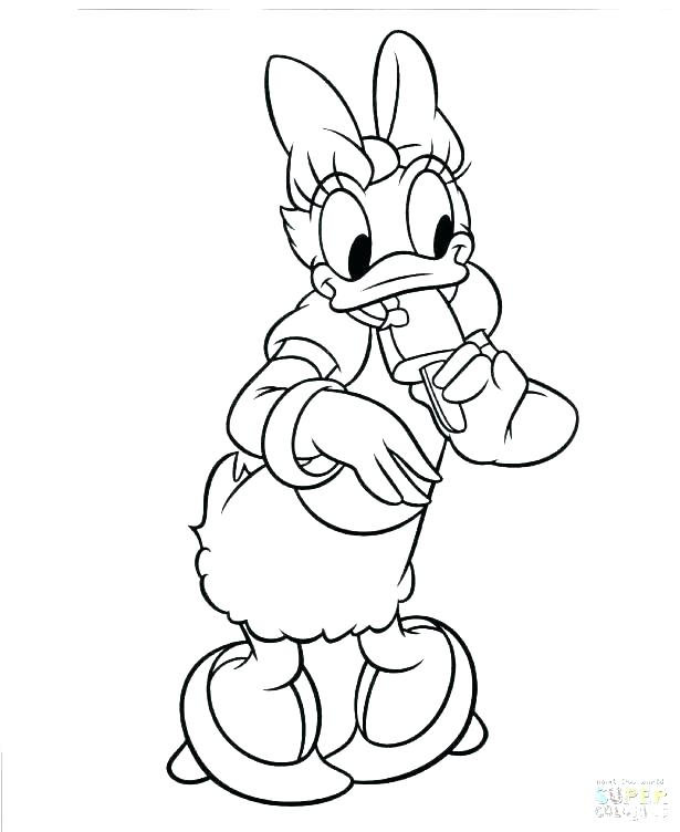 615x752 Donald Duck Coloring Pages Coloring Picture Of Duck Daisy Duck