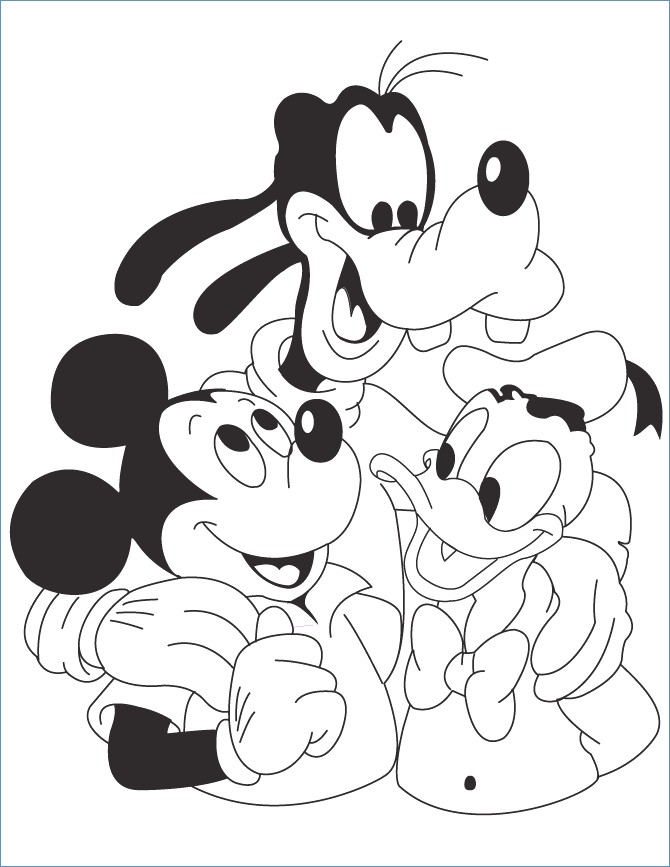 670x867 Donald And Mickey Disney Christmas Coloring Page