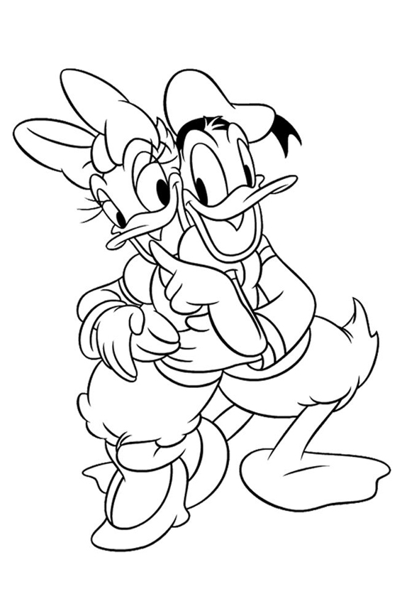 567x850 Donald And Daisy Duck Coloring Pages Are Fun, Just Like Them