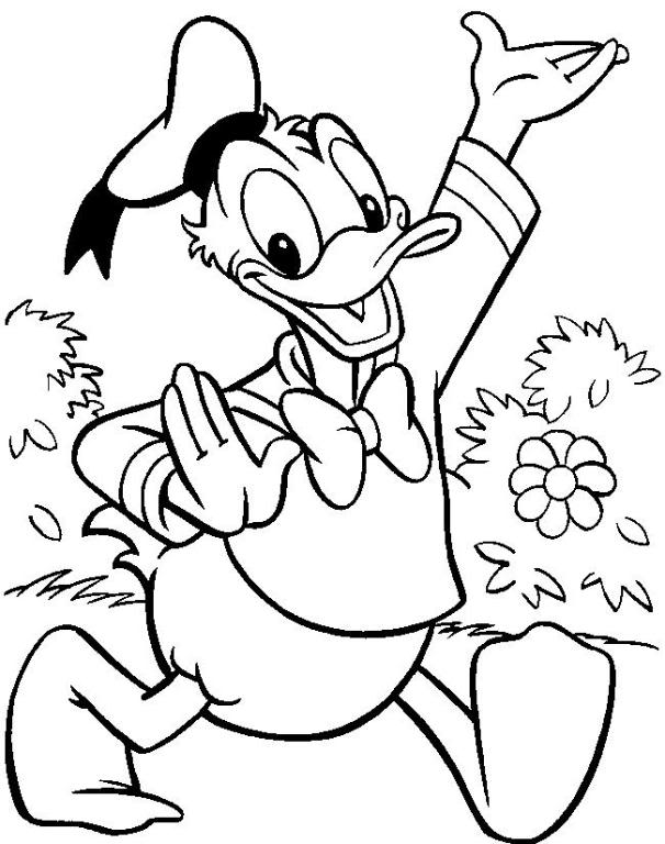 606x768 Donald Duck Printable Coloring Pages