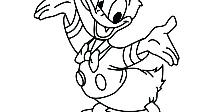 728x393 Printable Coloring Pages Donald Duck Page Of Drawing Inspiration C