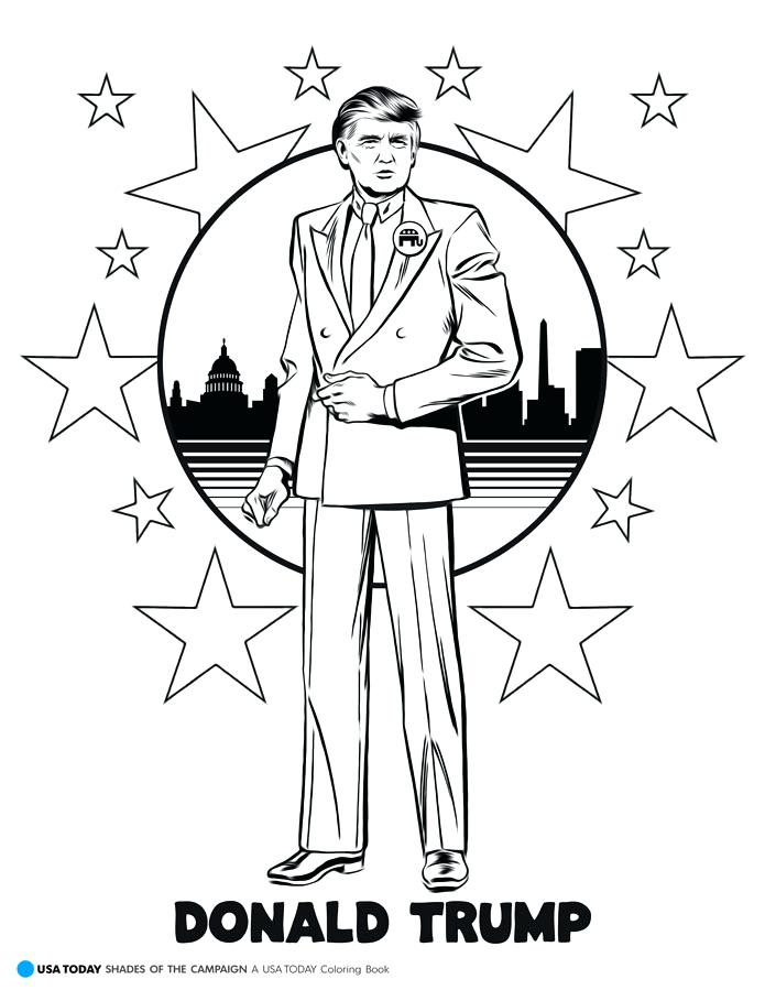 695x899 Trump Coloring Pages Trump Campaign Coloring Page Donald Trump