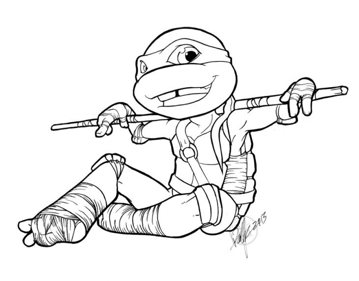 730x571 Printable Donatello From Tmnt Coloring Sheet Online Superheroes