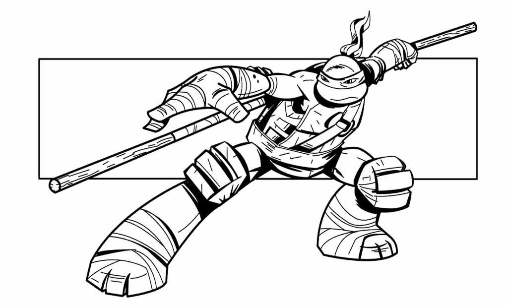 1024x617 Donatello Ninja Turtle Coloring Pages Teenage Mutant Ninja Turtle