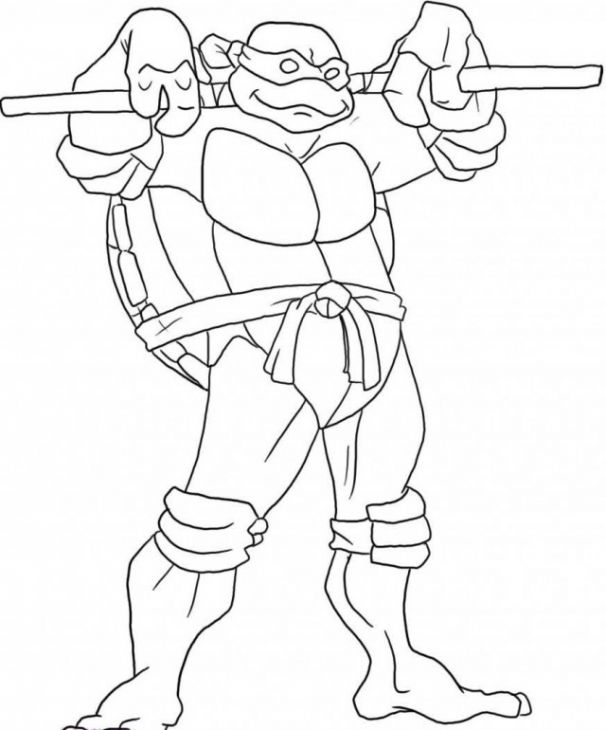 606x730 Printable Donatello The Ninja Turtle Coloring Sheet Superheroes