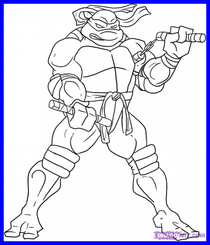 Donatello Ninja Turtle Coloring Pages at GetDrawings | Free download