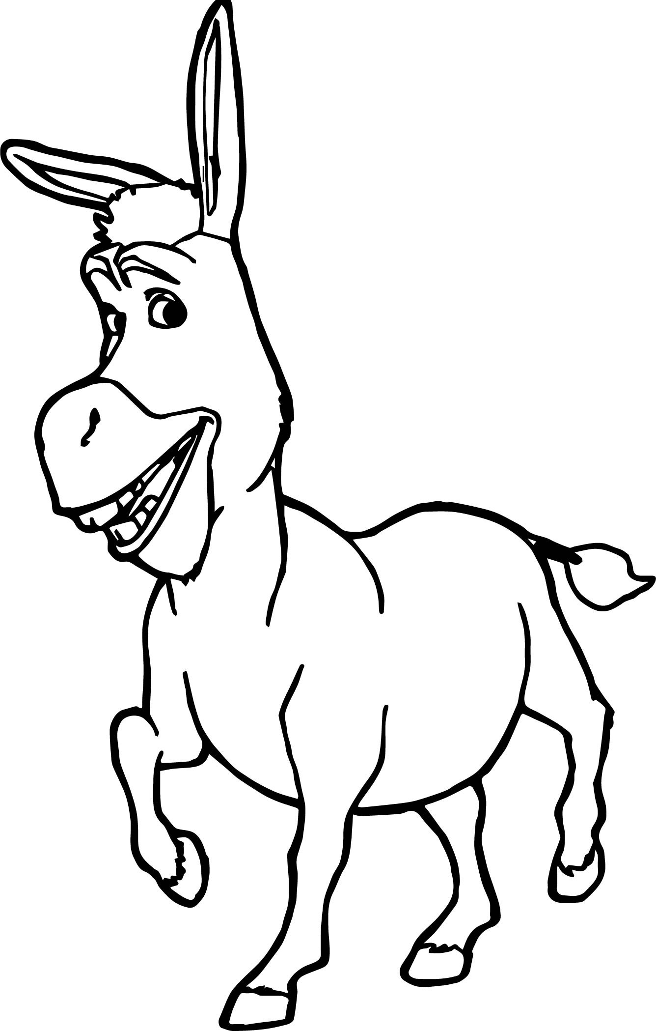 1336x2098 Sure Fire Donkey Coloring Page Shrek And Pages Printable For Kids