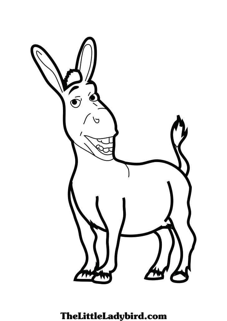 728x1030 Donkey Coloring Pages Donkey Coloring Page With Wallpaper Wide