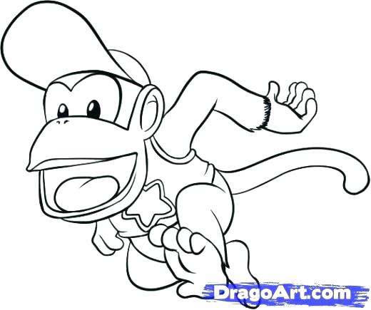 520x435 Donkey Kong Coloring Page Pages Free Printable To Print