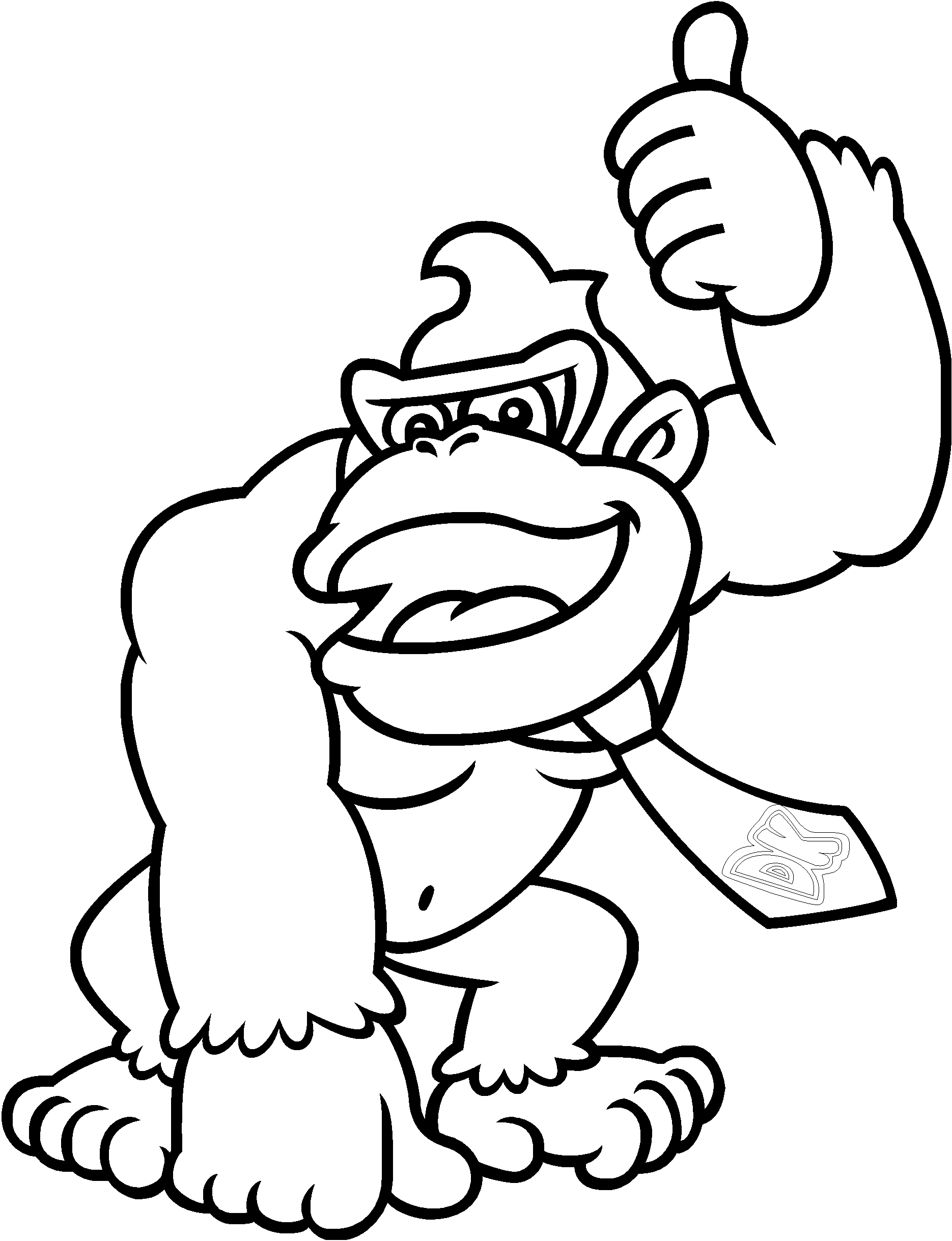 1870x2438 Donkey Kong Coloring Pages