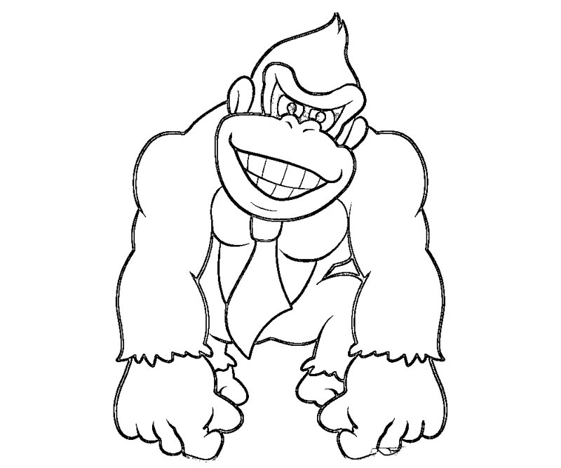800x667 Donkey Kong Coloring Pages Inspirational Donkey Kong Coloring
