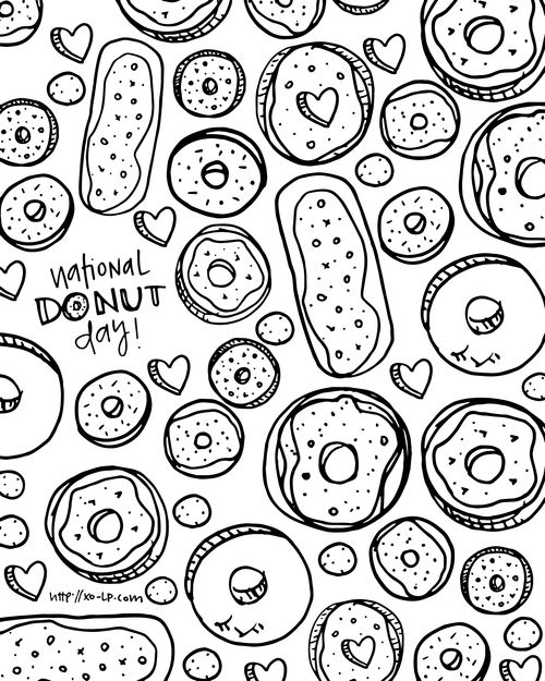 500x625 National Donut Day! A Free Xo Lp Coloring Sheet To Celebrate So