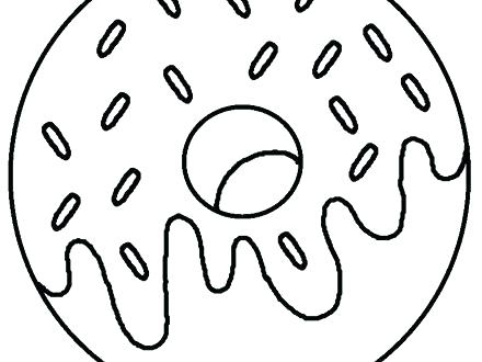 440x330 Donut Coloring Page