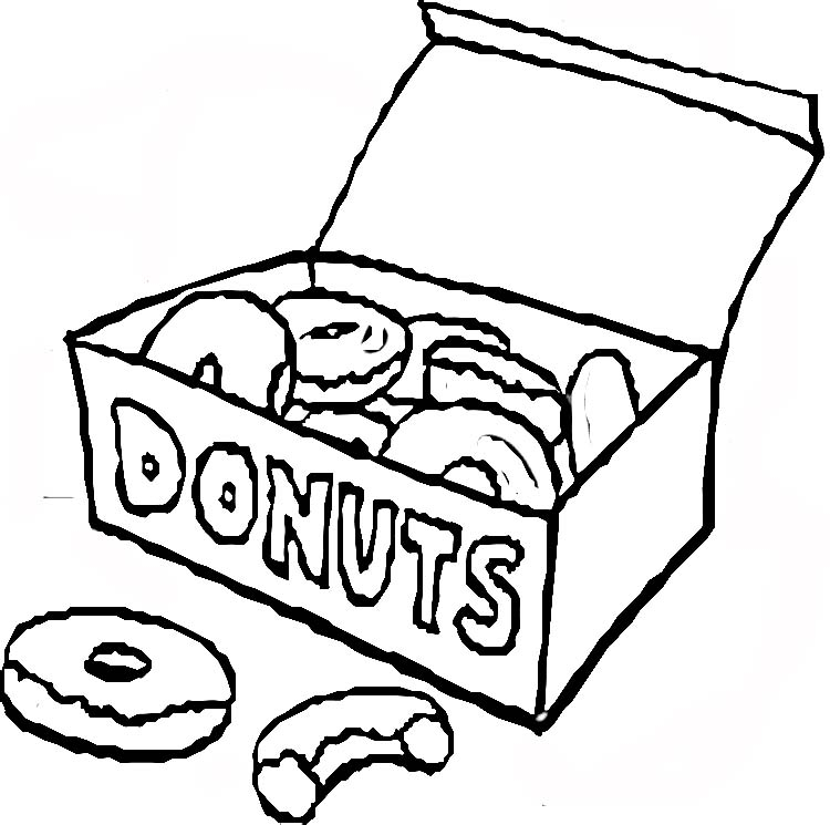 750x745 Donut Coloring Page Printable Coloring Pages