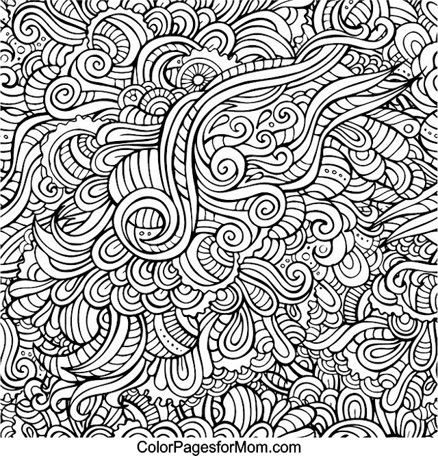 640x666 Pattern Doodle Art Coloring Pages Coloring Page For Kids Kids