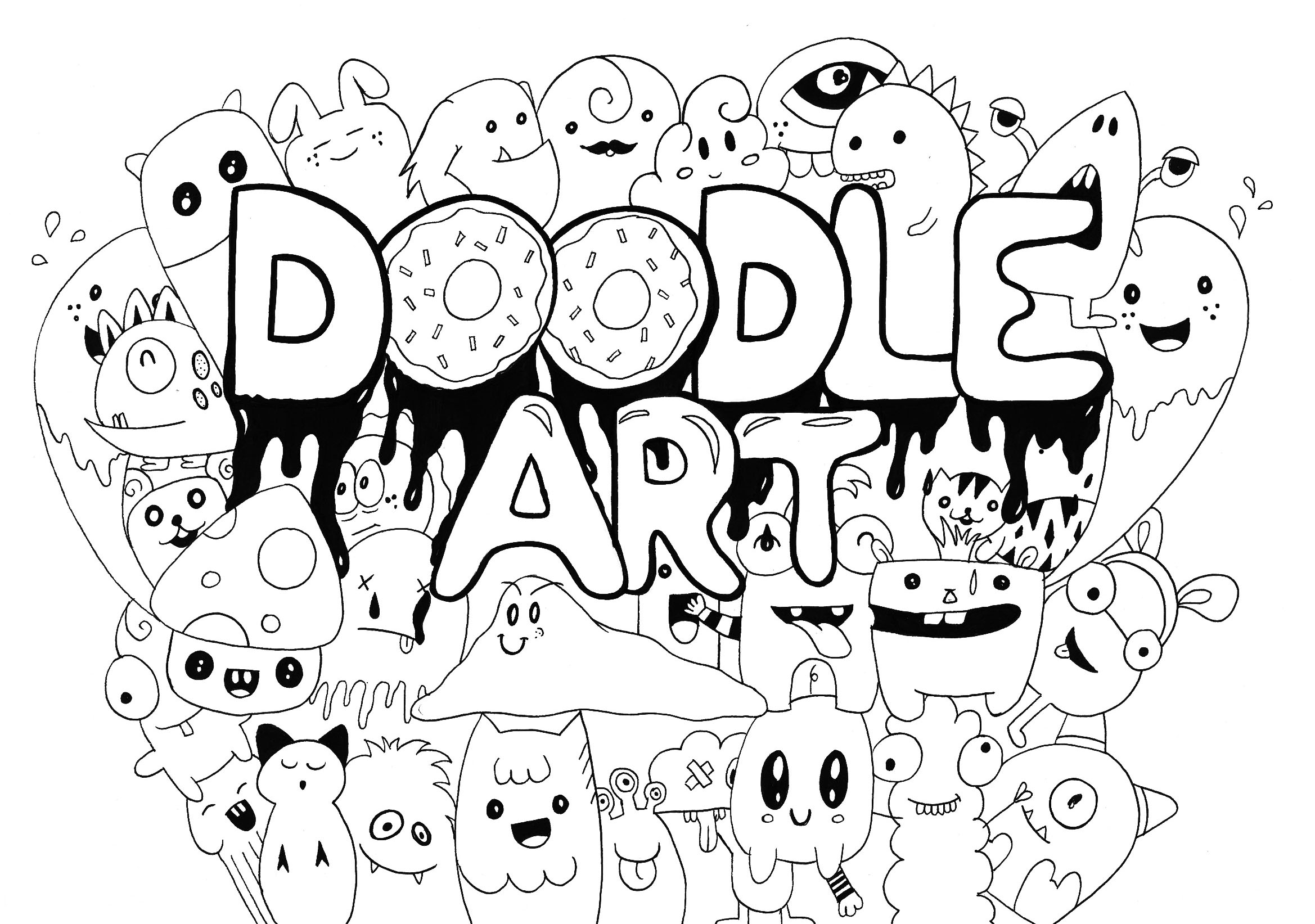 2338x1643 Doodles Coloring Pages Doodles Coloring Pages Extraordinary