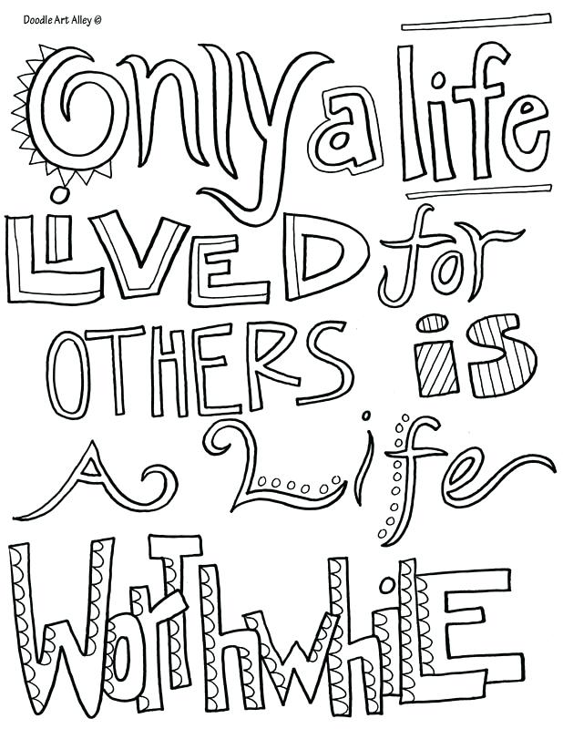 618x800 Quote Coloring Pages For Adults Learning Quotes Doodle Art Alley