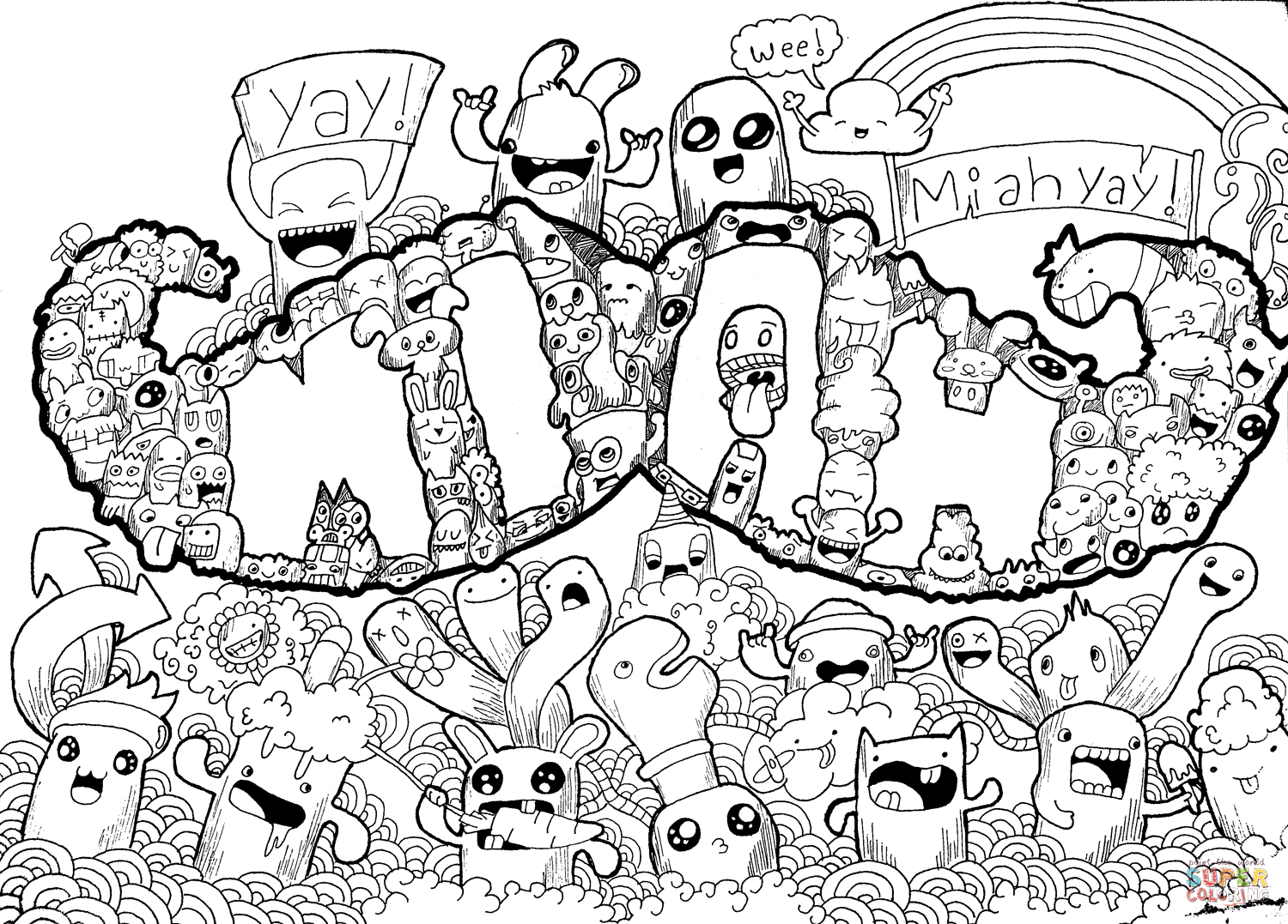 1500x1077 Excellent Mustache Doodle Coloring Page With Doodle Coloring Pages