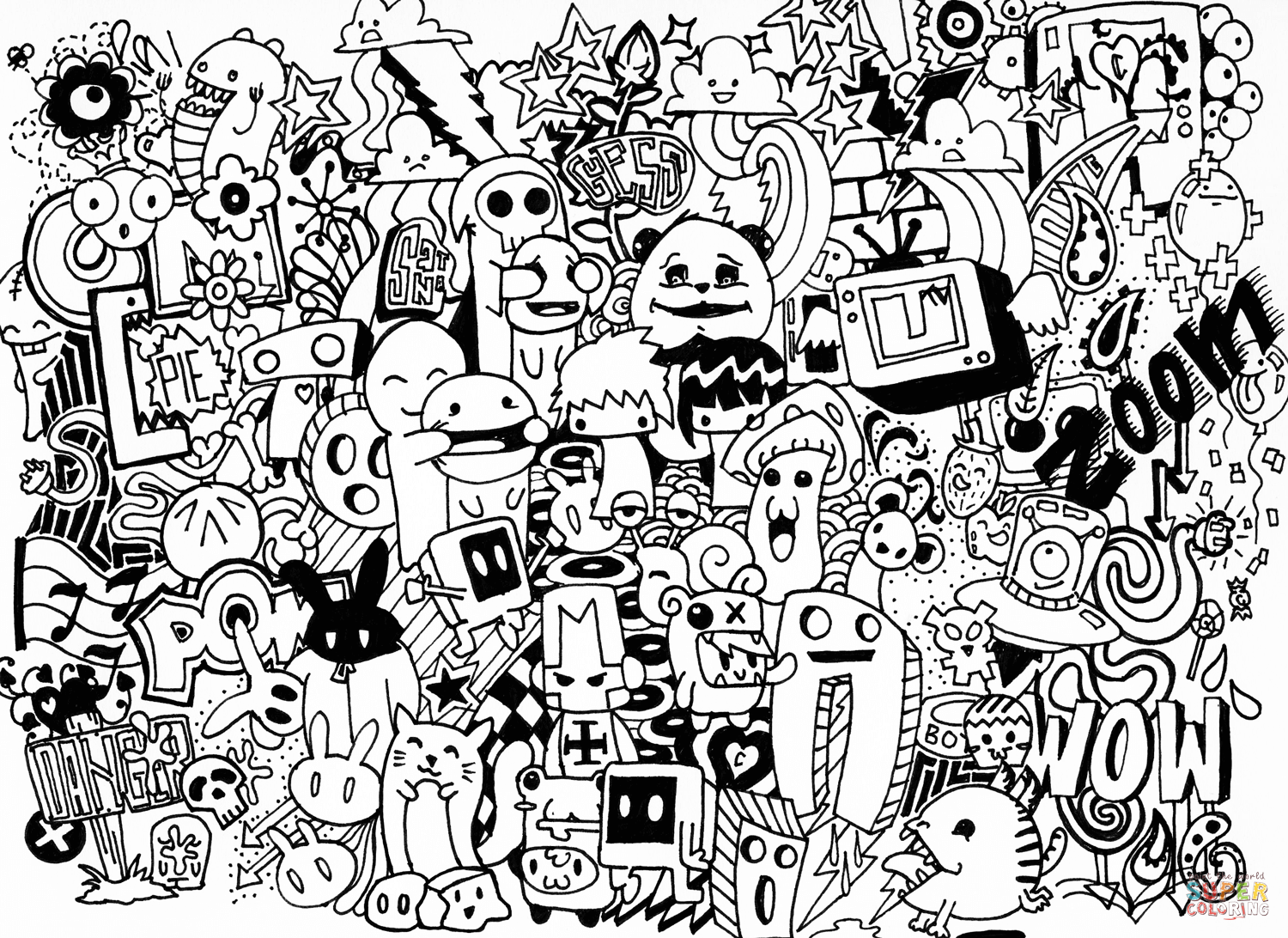 1500x1092 Doodle Art Coloring Pages Free Coloring Pages Doodled