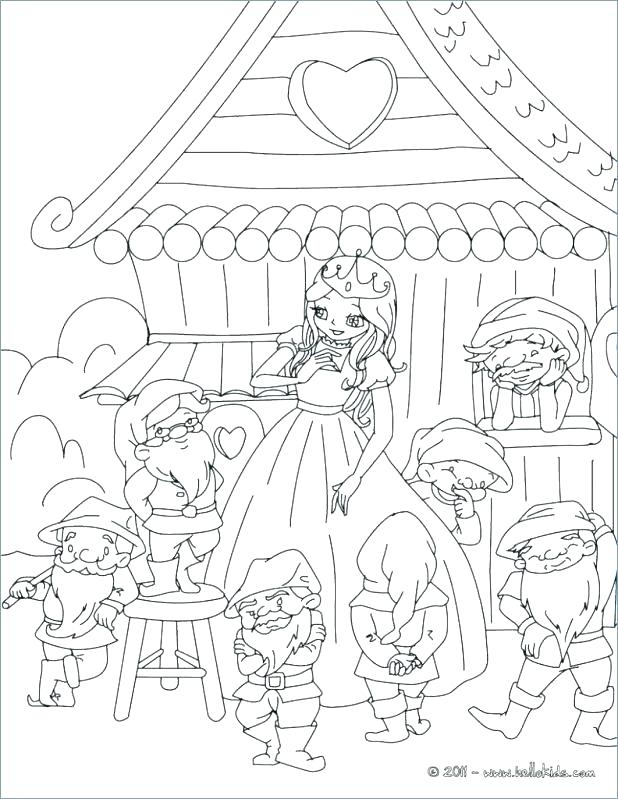 618x799 Dwarfs Coloring Pages Snow White And The Dwarfs Colouring