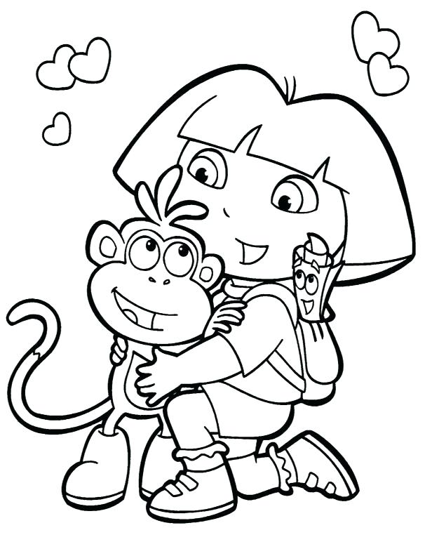 626x792 Dora Birthday Coloring Pages Boots Coloring Pages Free
