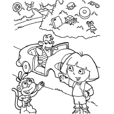 230x230 Dora Coloring Pages
