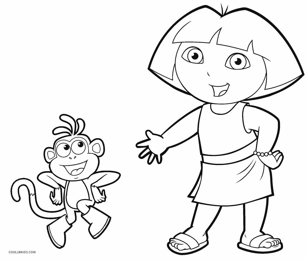 1050x890 Dora Coloring Pages