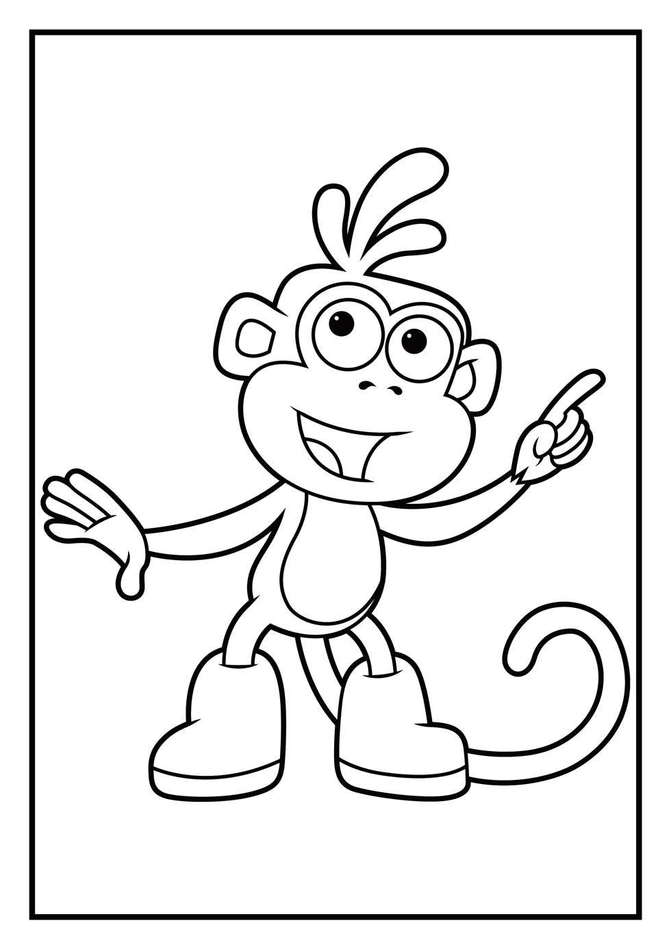980x1386 Dora Coloring Pages Diego With And Boots