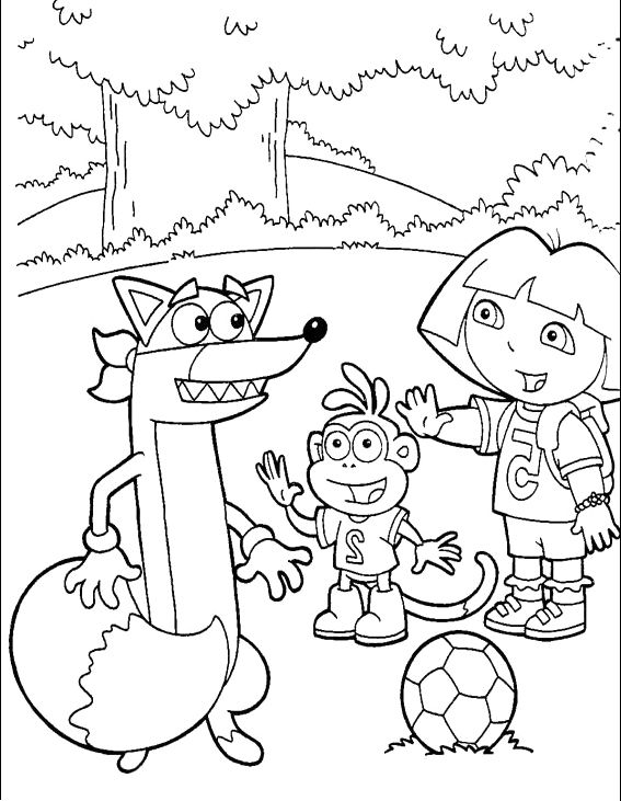 567x731 Say Hello To Swiper Dora And Boots Coloring Pages