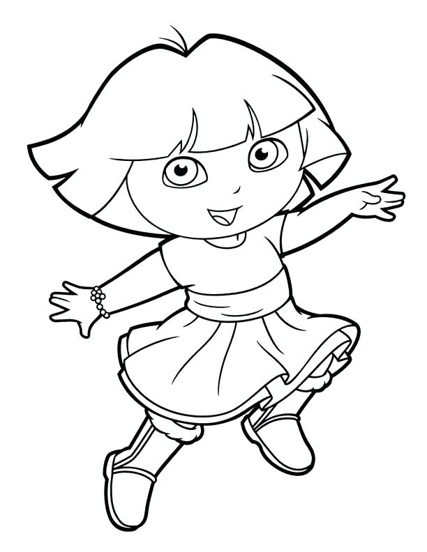 612x792 Dora And Boots Coloring Pages The Explorer Balloons Dora Boots