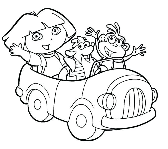 678x600 Dora Color Pages Pictures Of To Color Dora And Friends Color Sheet