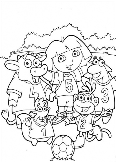 374x525 Dora The Explorer Colouring In Pictures Coloring Pages
