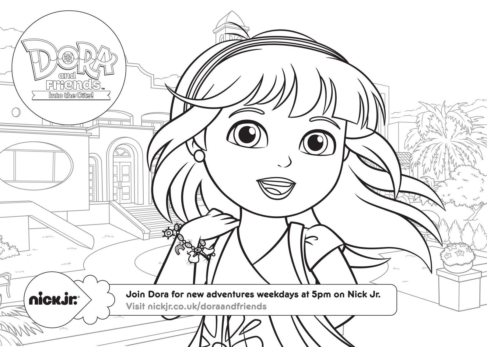 1600x1139 Dora And Friends Into The City Coloring Pages To Print Coloring