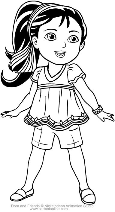 383x709 Naiya Of Dora And Friends Coloring Pages