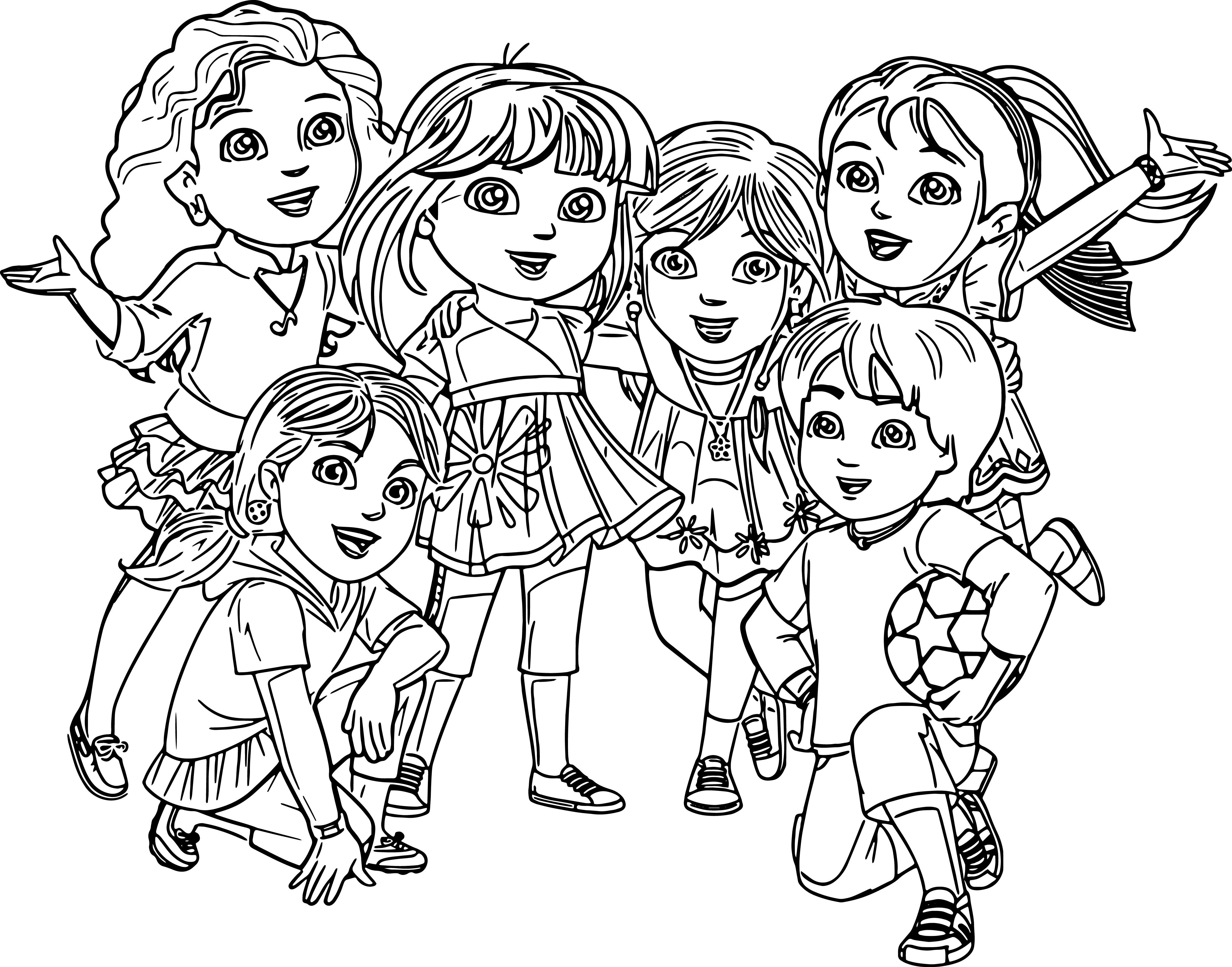 4284x3363 Pg And Dora And Friends Coloring Page Anita