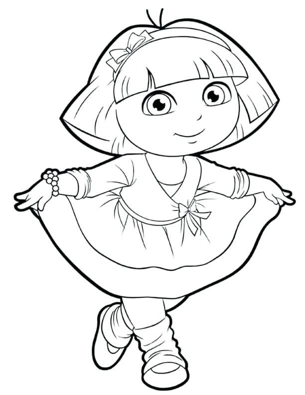 612x792 Printable Dora Coloring Pages Explorer Coloring Pages Free