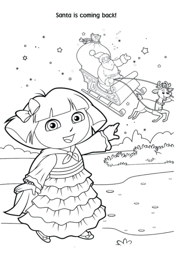 722x1024 Dora Christmas Coloring Pages Coloring Pages Printable Coloring