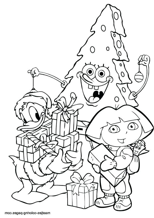 595x842 Dora Christmas Coloring Pages Images About Coloring Pages On Snow