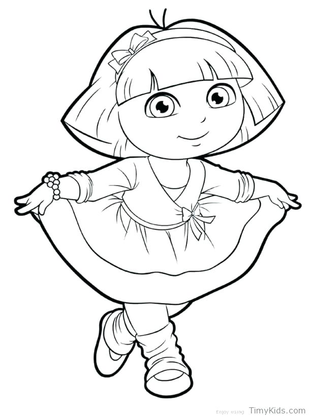 612x822 Dora Christmas Coloring Pages