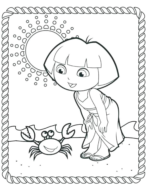 612x792 Printable Dora Coloring Pages Coloring Pages The Explorer Coloring