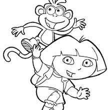 220x220 Dora The Explorer And Boots Coloring Pages
