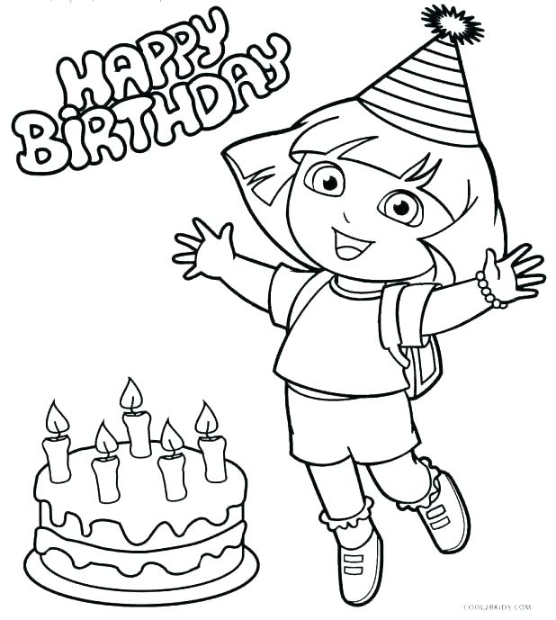 618x689 Dora Coloring Pages Coloring Pages Birthday Coloring Pages Say