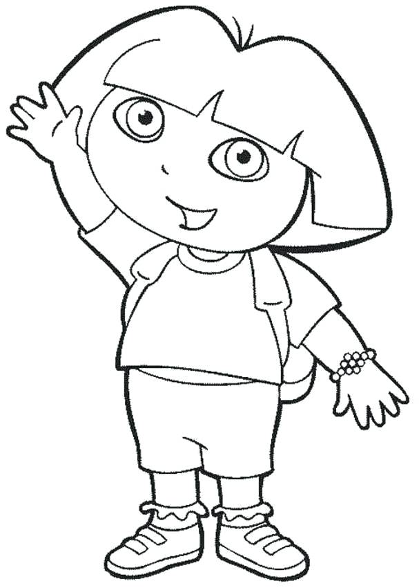 607x850 Dora Coloring Pages Coloring Pages Happy Say Hello Com Games