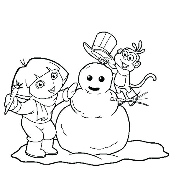 580x580 Dora Coloring Pages Coloring Pages Winter Boots Coloring Page