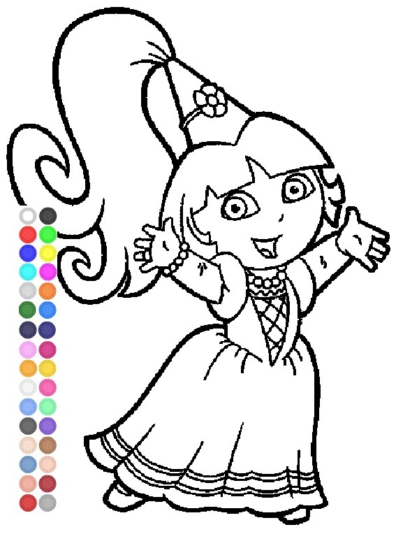 567x794 Dora Coloring Pages Games